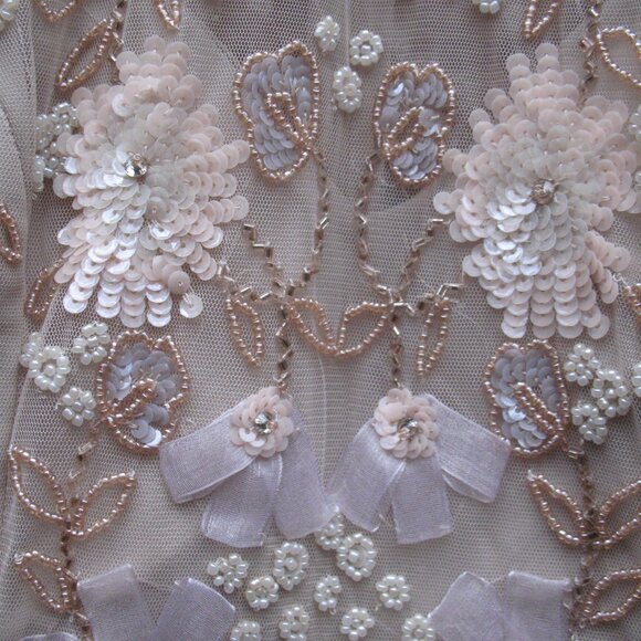 MAC DUGGAL 9132 Womens Embellished Illusion High Neck Long Sleeve Gown Dress - Picture 7 of 12